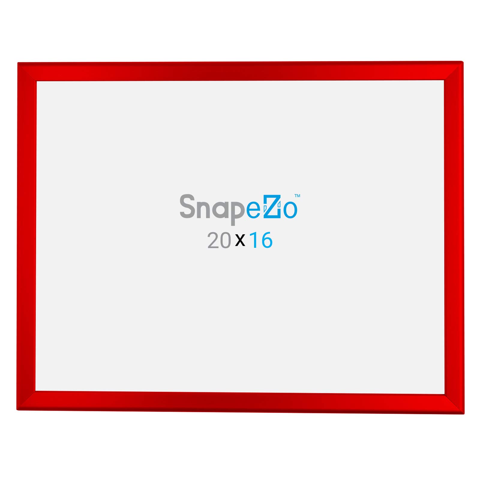 SnapeZo Photo Frame 16x20, Red, 1.25 Inch Aluminum Profile, Front-Loading Snap Frame, Wall Mounting, Professional Series