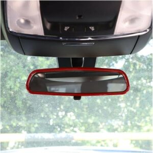 AntsGroup Inner Rearview Mirror Cover Trim Decoration Frame Red JeCarhm202112598