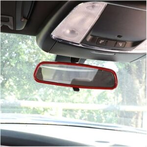 AntsGroup Inner Rearview Mirror Cover Trim Decoration Frame Red JeCarhm202112598