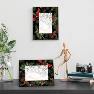 Mardesigns Merry Christmas 11x14 Picture Frame, Red Bird Winter Display Pictures11x14 or 8x10 Photo, Wall Gallery Photo Frames and Tabletop Display Frame