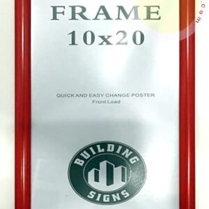 RED Poster Frame 10x20 Inches, snap frame, Outdoor Poster Display Unit (Aluminium)