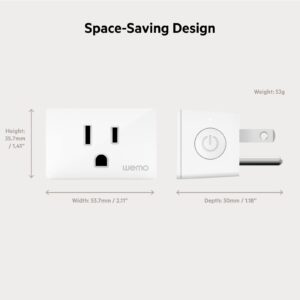 Wemo Smart Plug with Thread - Smart Outlet for Apple HomeKit - Smart Home Products, Smart Home Lighting, Smart Home Gadgets - Homekit Smart Plug - Works W/ Apple iPhone, Easy NFC Set Up, White