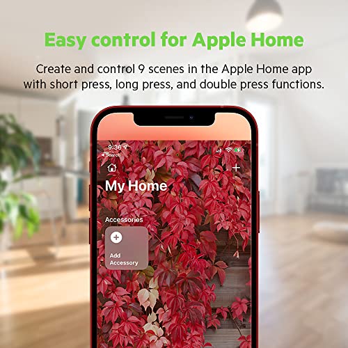 Wemo Stage Scene Controller with Thread - Smart Home Remote Control for Apple HomeKit Automation - Bluetooth Controller for Smart Switch, Smart Home Lighting, Smart Home Products - Smart Light Switch