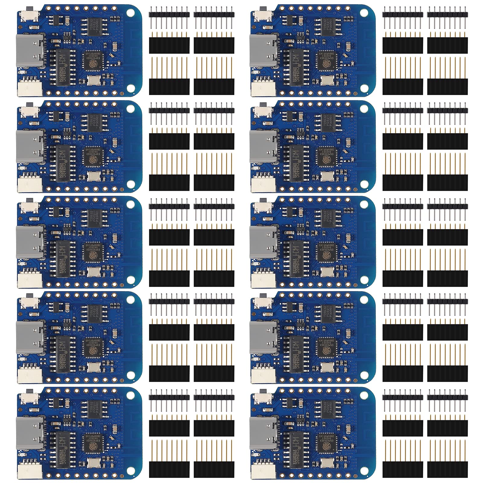 AITRIP 10PCS WeMos D1 Mini V4.0.0 Type-C USB WiFi Internet of Things Board Based ESP8266 4MB Compatible with Arduino MicroPython Nodemcu