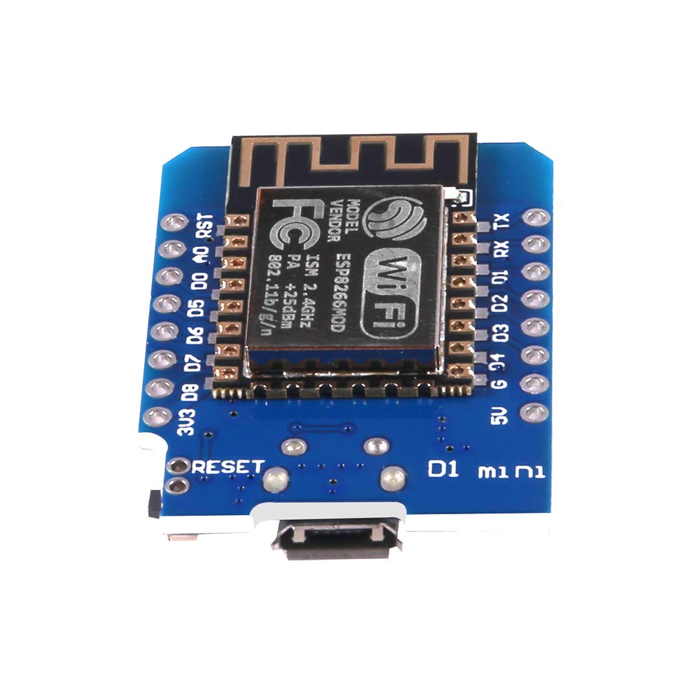 QCCAN 4PCS ESP8266 ESP-12 ESP-12F NodeMcu Mini D1 Module WeMos Lua 4M Bytes WLAN WiFi Internet Development Board Base on ESP8266 ESP-12F Compatible with WeMos D1 Mini