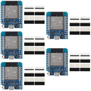 dweii 5pcs esp32 mini nodemcu board esp32 d1 mini esp-32 wifi+bluetooth development module board base on esp8266 compatible with arduino wemos d1 mini