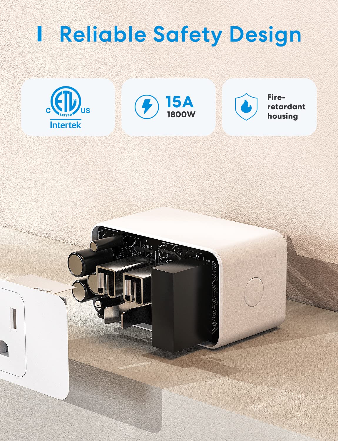 meross Smart Plug Mini Support Apple HomeKit, Siri, Alexa, App Control, Timer, 15A & Reliable WiFi Outlet, No Hub Needed, 2.4G WiFi Only, 4 Pack