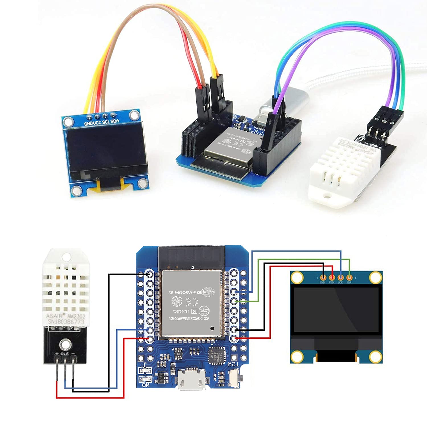 AITRIP 6pcs ESP32 Mini D1 Mini NodeMCU ESP32 ESP-WROOM-32 WLAN WiFi Bluetooth Development Board 5V Compatible with Arduino