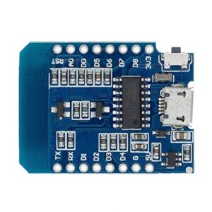 SNCT D1 Mini ESP8266 ESP-12 ESP-12F 4M Bytes CH340G CH340 V2 USB WeMos D1 Mini Compatible WiFi Development Board NodeMCU Lua IOT Board 3.3V with Pins (Pack of 5)