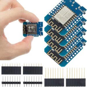 snct d1 mini esp8266 esp-12 esp-12f 4m bytes ch340g ch340 v2 usb wemos d1 mini compatible wifi development board nodemcu lua iot board 3.3v with pins (pack of 5)