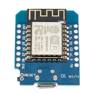 SNCT D1 Mini ESP8266 ESP-12 ESP-12F 4M Bytes CH340G CH340 V2 USB WeMos D1 Mini Compatible WiFi Development Board NodeMCU Lua IOT Board 3.3V with Pins (Pack of 5)