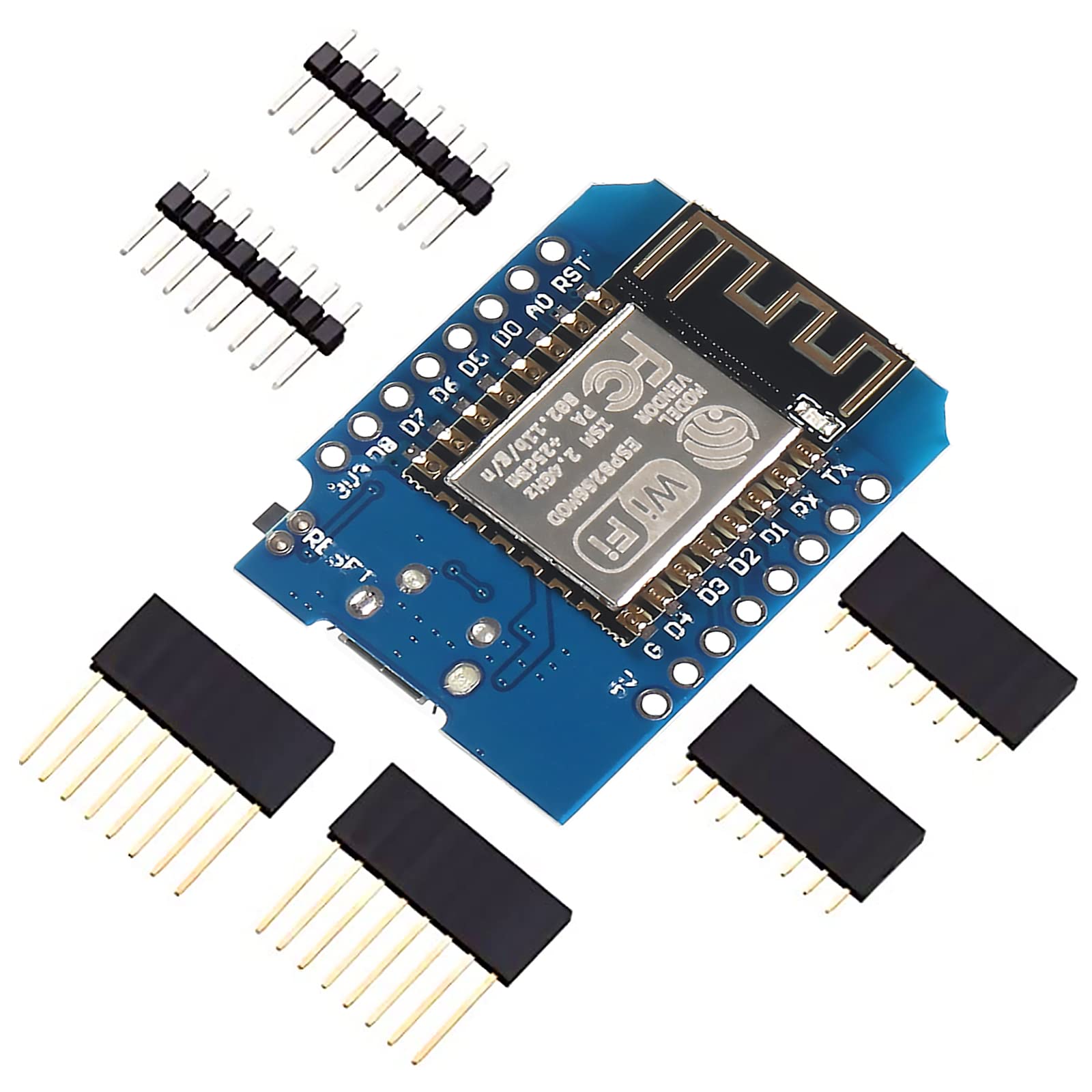 Coliao 10pcs ESP8266 ESP-12F NodeMcu Mini Wireless D1 Module NodeMcu Lua 4M Bytes WLAN WiFi Internet Development Board Compatible with WeMos D1 Mini NodeMcu