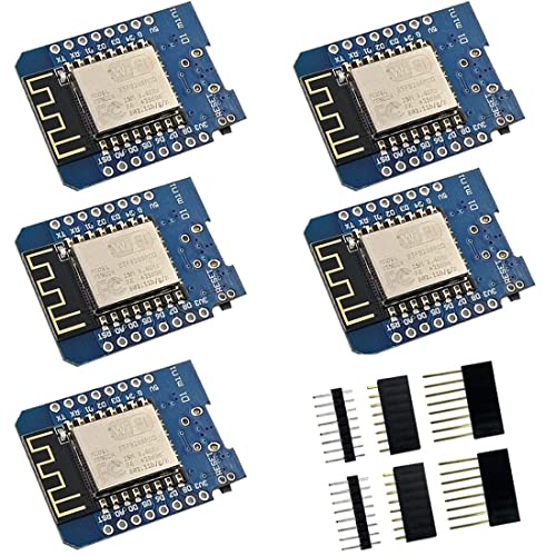 BAEASU 5Pack D1 Mini NodeMcu ESP8266 ESP-12F Wireless Module Internet of Things Development Board Compatible with Arduino (D1 Mini ESP8266)