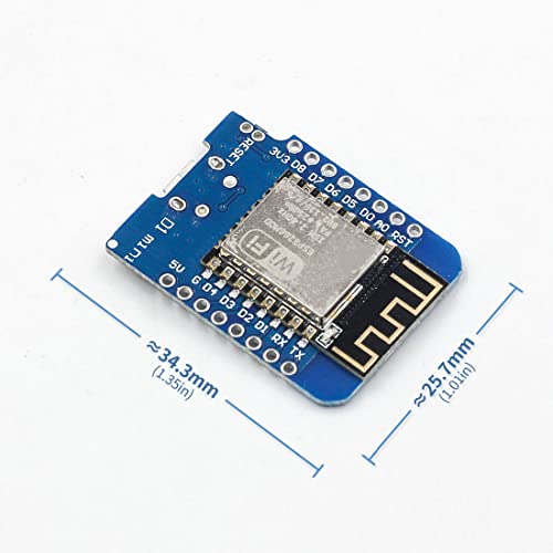 BAEASU 5Pack D1 Mini NodeMcu ESP8266 ESP-12F Wireless Module Internet of Things Development Board Compatible with Arduino (D1 Mini ESP8266)