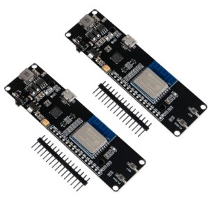 2pcs for WeMos D1 ESP8266 Mini WiFi Module ESP WROOM 02 Motherboard with 18650 Battery Slot Compatible with NodeMCU