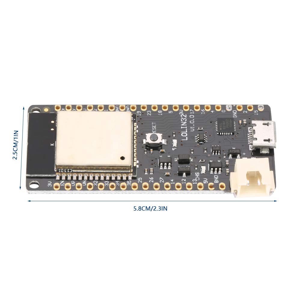 Walfront ESP-32 ESP-WROOM-32 Development Board WiFi & Bluetooth Card Module 4MB Flash WEMOS Lolin32 V1.0.0