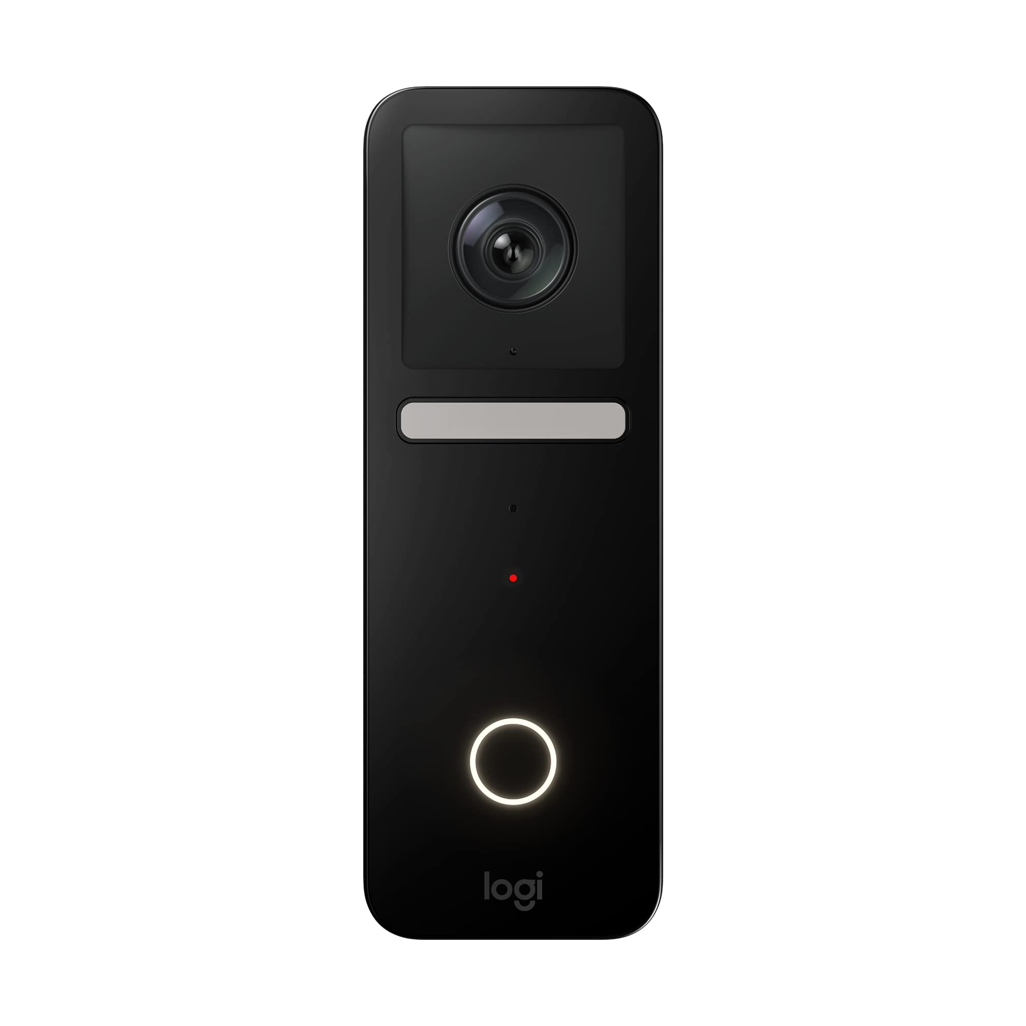 Logitech Circle View Apple HomeKit- enabled Wired Doorbell with Logitech TrueView Video, Face Recognition, Color Night Vision, and Head-to-toe HD Video - Black