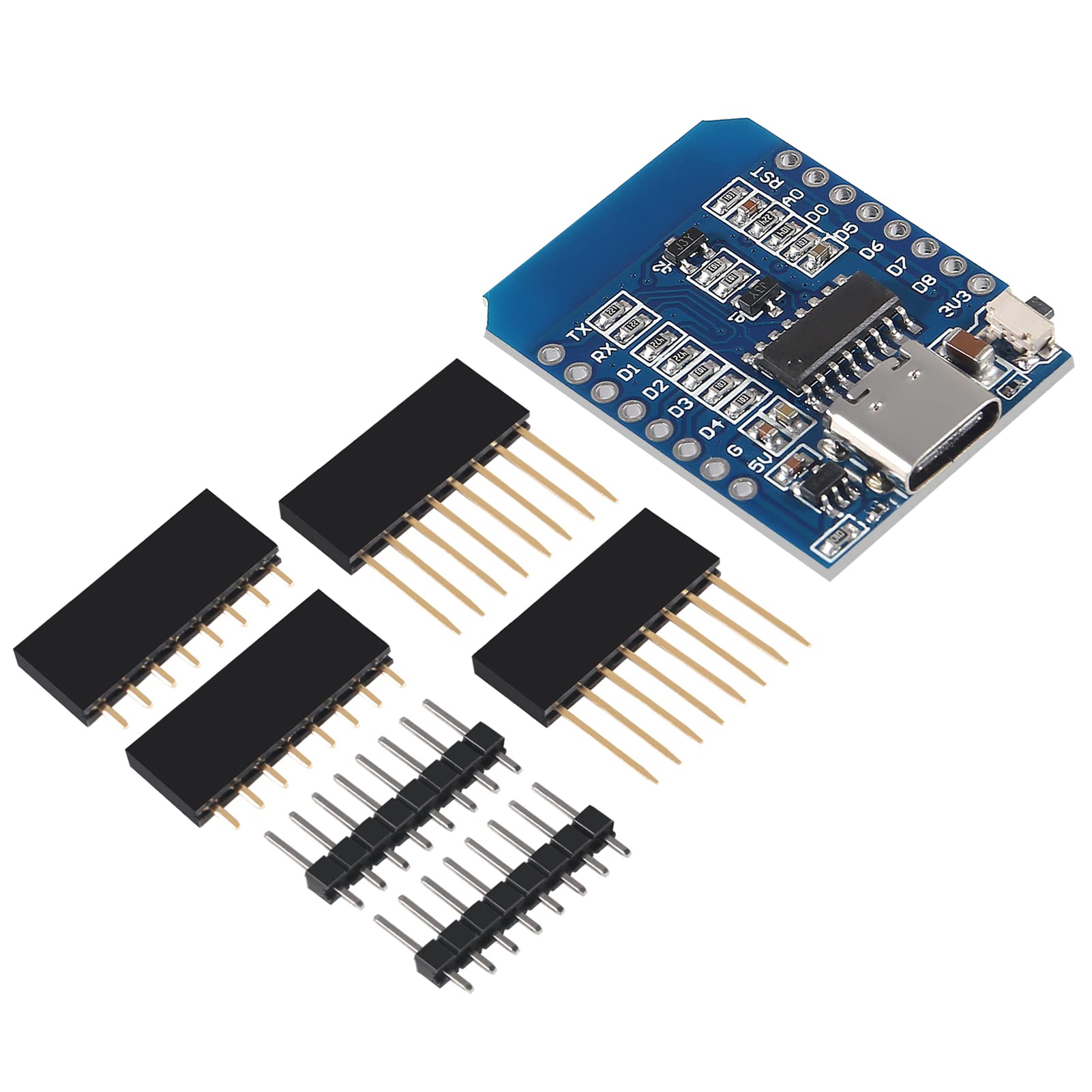 3pcs Type-C ESP8266 ESP-12F NodeMcu Mini D1 Module WeMos Lua 4M Bytes WLAN WiFi Internet Development Board Base on Type-C ESP8266 ESP-12F for Arduino