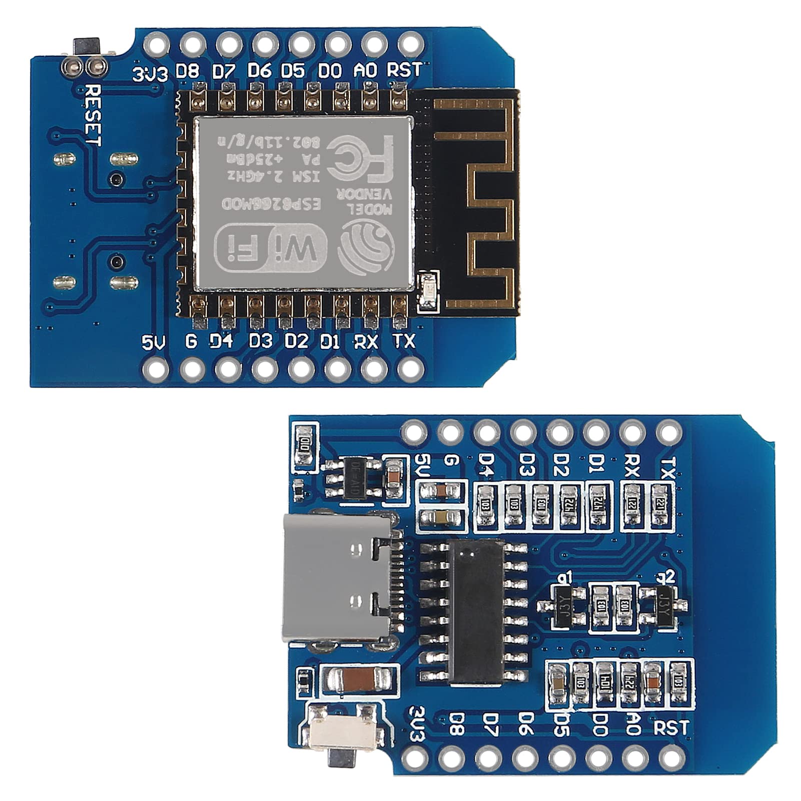 3pcs Type-C ESP8266 ESP-12F NodeMcu Mini D1 Module WeMos Lua 4M Bytes WLAN WiFi Internet Development Board Base on Type-C ESP8266 ESP-12F for Arduino