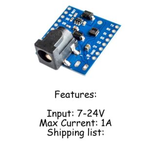 WSDMAVIS 1 Pcs D1 Mini DC Power Shield Board V1.1.0 for WEMOS