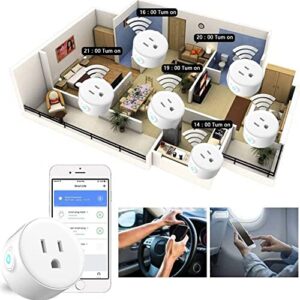 WiFi Smart Plug for Alexa,Eessley Mini Wireless Mini Remote Control Outlet with Timing Function,Compatible with Amazon Alexa Google Home,Echo Dot and IFTTT, No Hub Required Smart Socket - 4 Packs