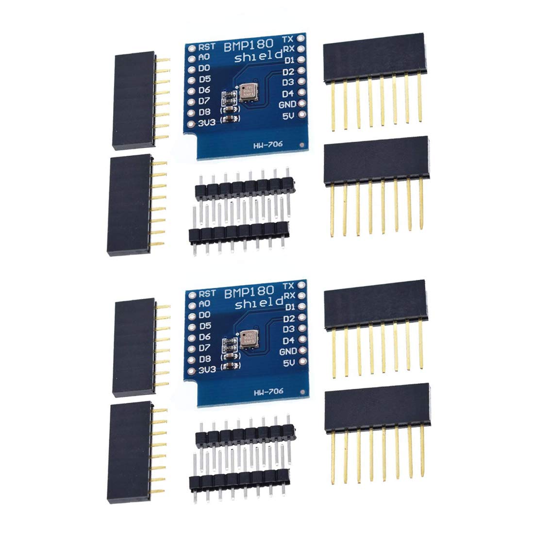 HiLetgo 2pcs BMP180 Digital Barometric Pressure Sensor Board for Wemos D1 MINI ESP8266 3.3V/5V Replace BMP085 Sensor Module