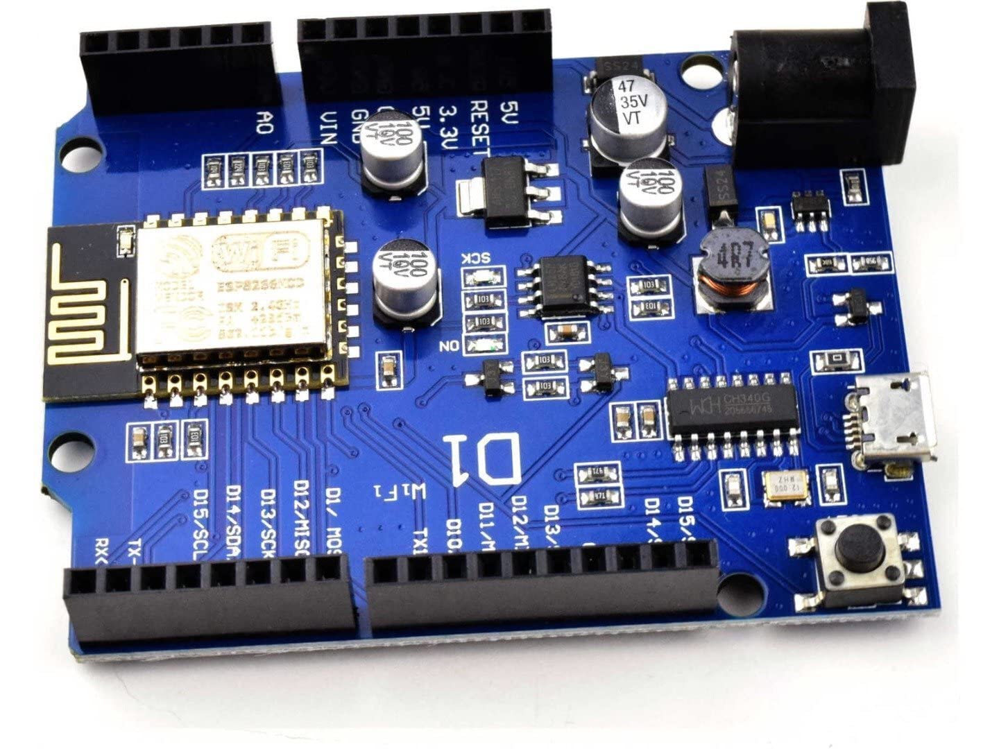 CANADUINO® Wemos D1 ESP8266 Wi-Fi Board 80-160MHz - IoT - Compatible with Arduino and NodeMCU