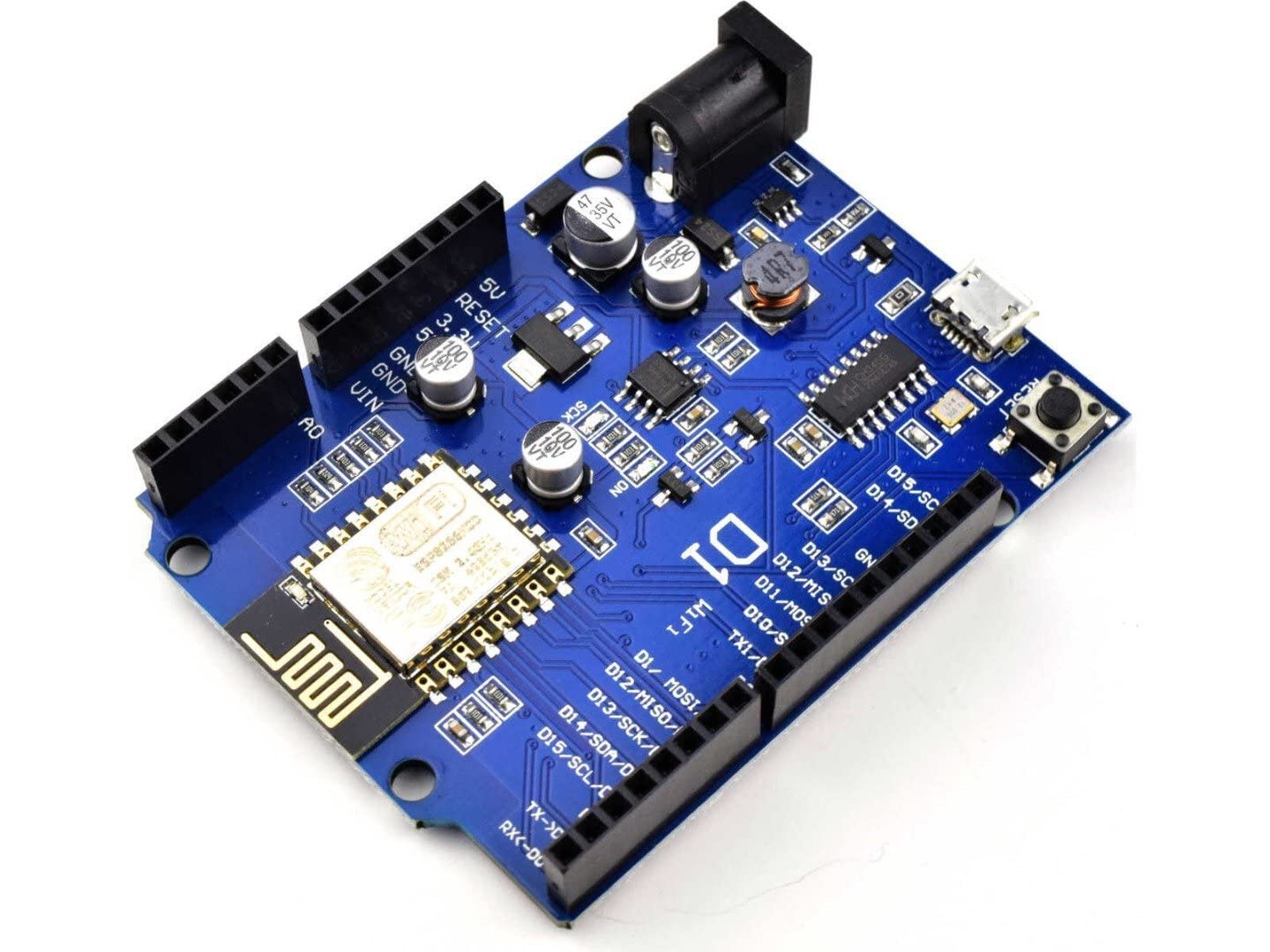 CANADUINO® Wemos D1 ESP8266 Wi-Fi Board 80-160MHz - IoT - Compatible with Arduino and NodeMCU