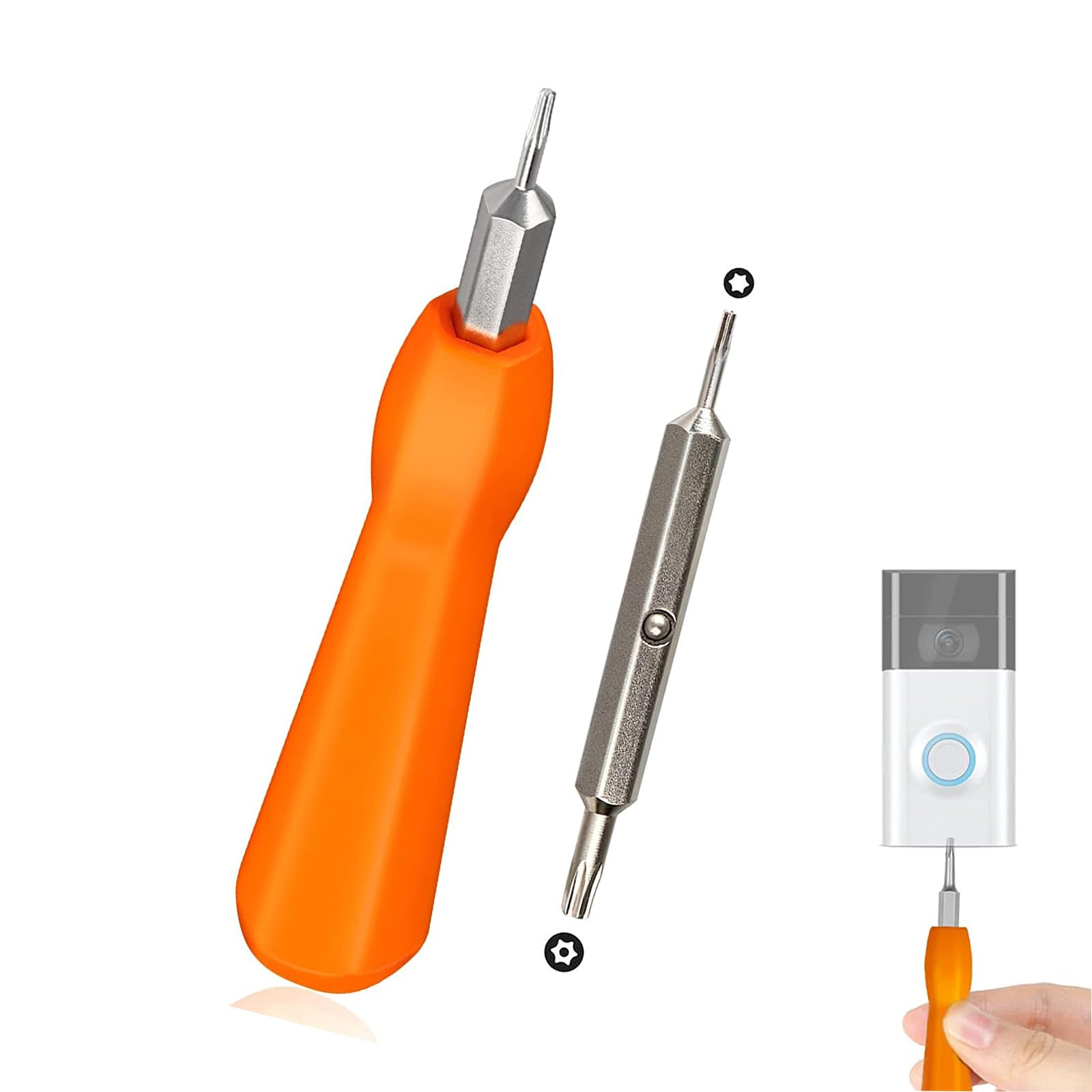 Doorbell Screwdriver Replacement,Double-ended Screwdriver for Doorbell Replacement Bit Fit for All Doorbells include Video Doorbell, Video Doorbell 2, Pro and Elite