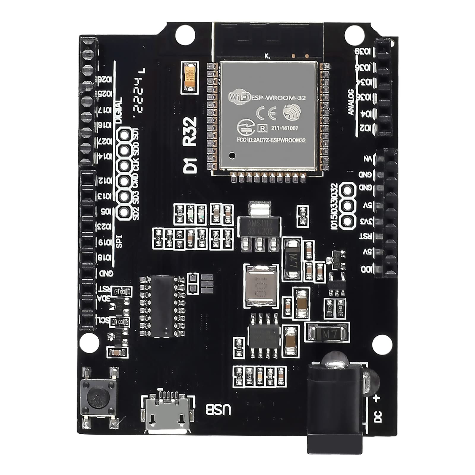 Coliao 3pcs ESP32 for Wemos D1 Mini D1 R32 ESP-32 CH340G WiFi Wireless Bluetooth Development Board 4MB Flash with Micro USB