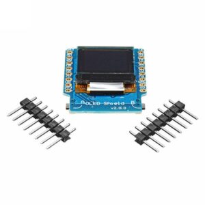 oled shield display v2.0.0 for wemos d1 mini 0.66" inch 64x48 iic i2c two button module