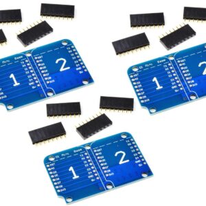 CANADUINO® 3 x WEMOS D1 Mini Compatible ESP8266 Dual Base