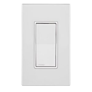 Leviton E5603-SW Decora Edge 15 Amp 3-Way Rocker Switch, White