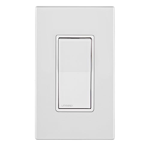 Leviton E5603-SW Decora Edge 15 Amp 3-Way Rocker Switch, White