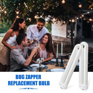 Klahaite 2 Pcs Replacement Bulb for Electric Outdoor Bug Zapper and Mosquito 15W Single U-Shaped Twin Tube, White, UV-15