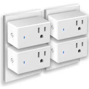 exioty mini smart plug, compatible with alexa only, simple setup with one voice command, remote control, timer & schedule & group controller, stable connection, echo required (4 pack)