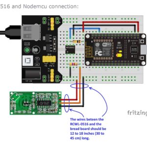 DIYmall RCWL-0516 Motion Detection Sensor, Microwave Radar Sensor, Switch Module, for Arduino ESP8266 Nodemcu Wemos, for Raspberry PI, for Human Rat Cat Detector, Detection Distance 5-7m