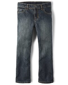 the children's place boys basic bootcut jeans,dustbowl wash single,6