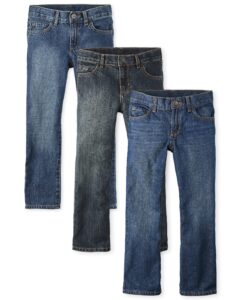 the children's placeboysmultipack basic bootcut jeans dark jupiter/dustbowl wash/med indigo 3-pack18