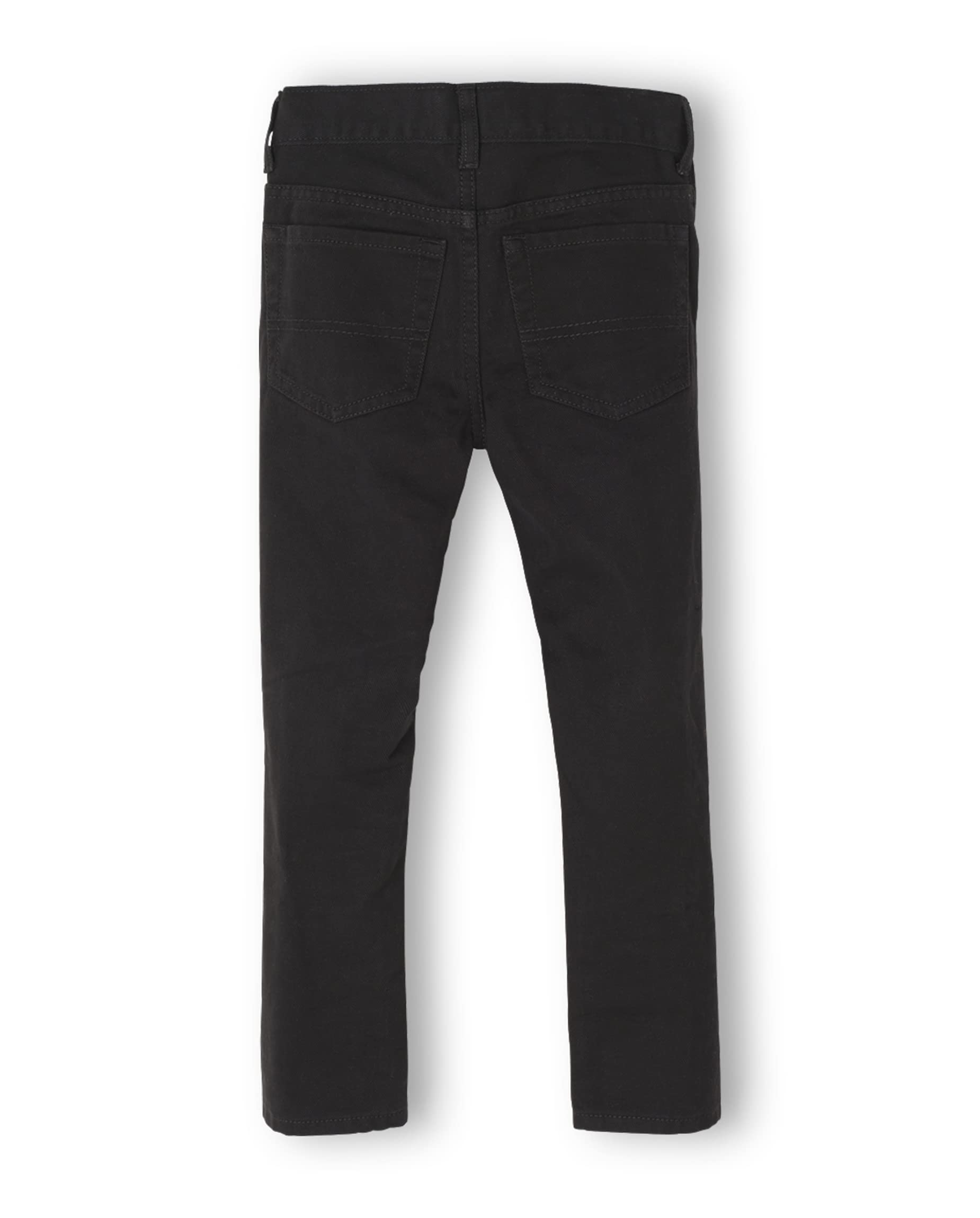 The Children's Place boys Stretch Skinny Jeans, Black Wash Single, 8 US