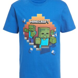 Minecraft Boys Creeper & Characters 3 Pack T-Shirt SetBlack/Gray Heather/Blue8