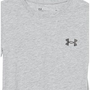 Under Armour Boys' Elite Short Sleeve T-Shirt, Stylish Crew Neckline & Fuller Cut for Complete Comfort, MOD Gray SP22, 7