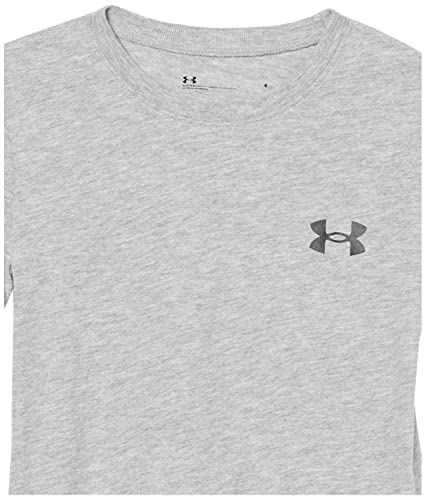 Under Armour Boys' Elite Short Sleeve T-Shirt, Stylish Crew Neckline & Fuller Cut for Complete Comfort, MOD Gray SP22, 7