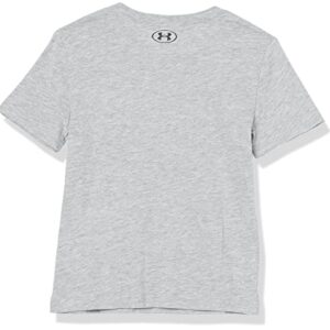 Under Armour Boys' Elite Short Sleeve T-Shirt, Stylish Crew Neckline & Fuller Cut for Complete Comfort, MOD Gray SP22, 7