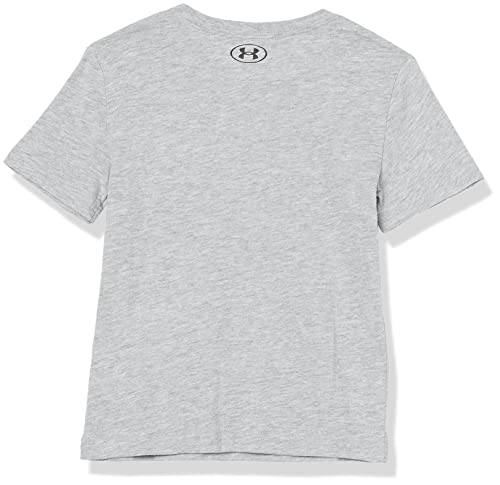 Under Armour Boys' Elite Short Sleeve T-Shirt, Stylish Crew Neckline & Fuller Cut for Complete Comfort, MOD Gray SP22, 7