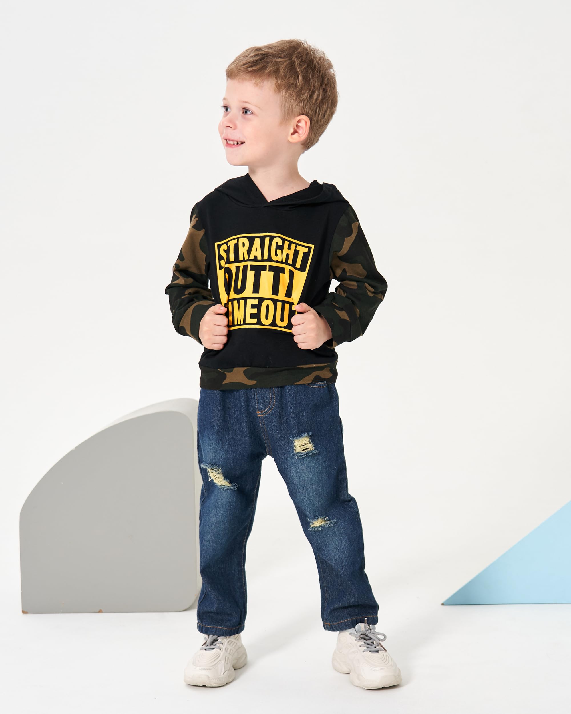 2 3 Year Old Boy Clothes Hoodie Baby Boy Winter Outfits Denim Jeans Baby Sweatsuit Outfit 2T 3T Boy Clothes Fall Camo