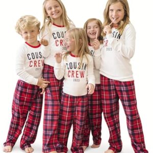 The Children's Place Kids 2 Piece Family Matching, Christmas Pajama Sets, Fleece, Cousin Crew, Large