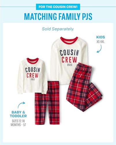 The Children's Place Kids 2 Piece Family Matching, Christmas Pajama Sets, Fleece, Cousin Crew, Large