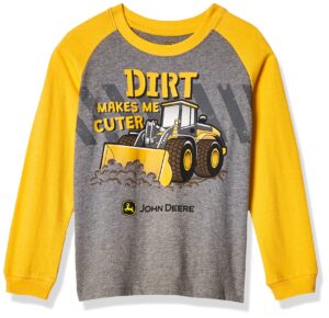 john deere baby boys long sleeve tee t shirt, yellow, 2-3t us