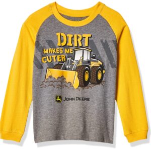 John Deere baby boys Long Sleeve Tee T Shirt, Yellow, 2-3T US